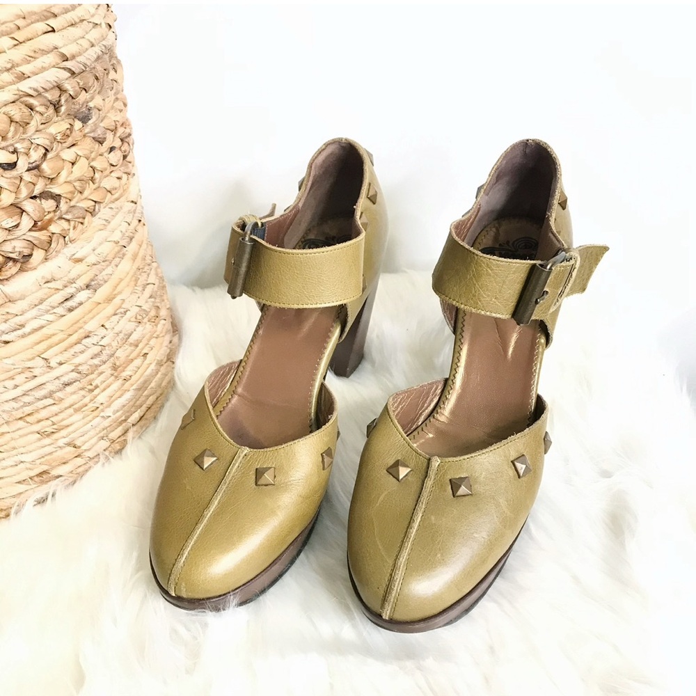 Rare Vintage John Fluevog Leather Platform Heels